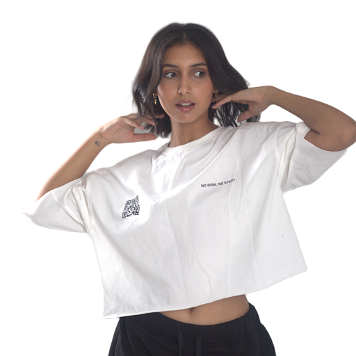 Cropped T-Shirt No Risk No Story - Gas