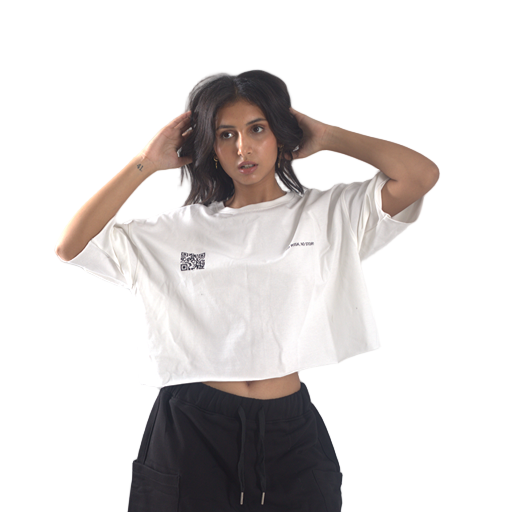 Cropped T-Shirt No Risk No Story - Gas