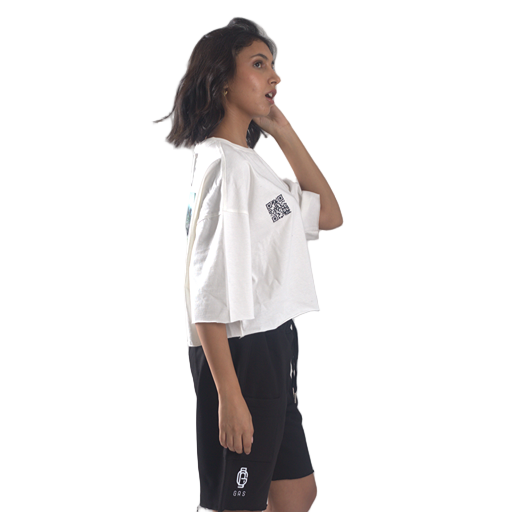 Cropped T-Shirt No Risk No Story - Gas