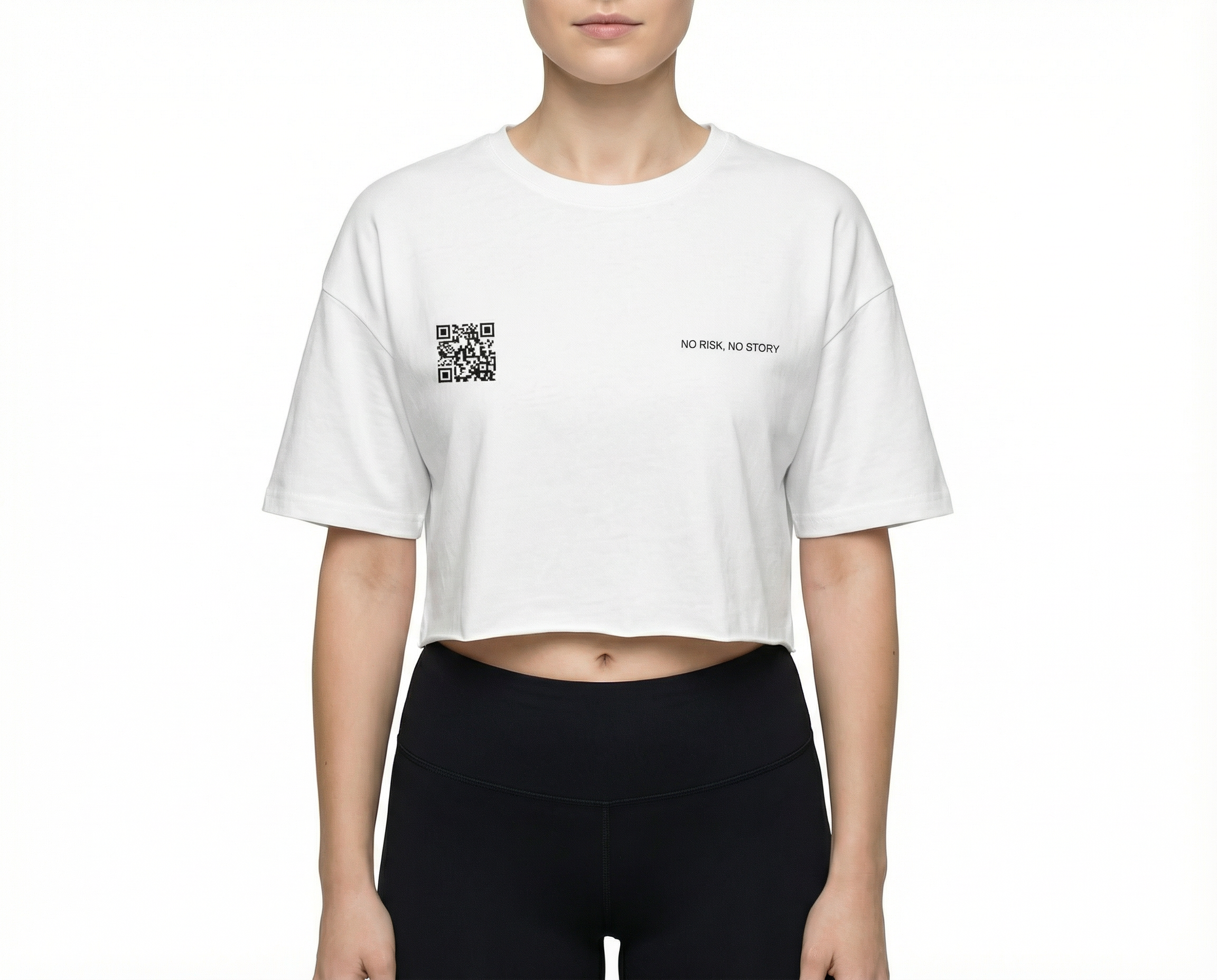 Cropped T-Shirt No Risk No Story My Store